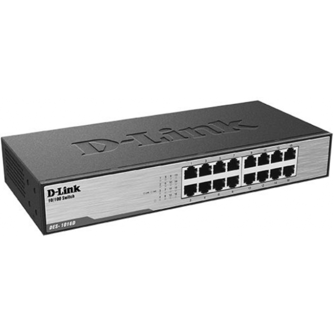Неуправляемый коммутатор D-LINK с 16 портами 10/100Base-TX DES-1016D/I1A