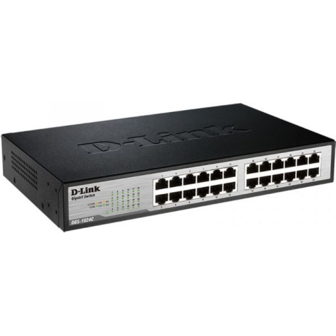 Неуправляемый коммутатор D-LINK с 24 портами 10/100/1000Base-T DGS-1024C/B2A